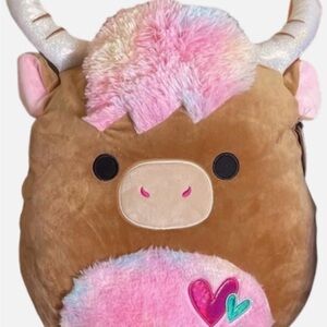 Candela The Longhorn Cow 16 Inch Squishmallow Fuzzy Belly NWT HTF Rare